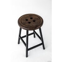 Табурет Stal-Massiv Button-47 (дуб мореный/черный) - Превью изображения №3 — Интернет-магазин ПроЗаказ