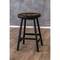 Табурет Stal-Massiv Button-47 (дуб мореный/черный) - Превью изображения №12 — Интернет-магазин ПроЗаказ