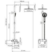 Душевая система  Wasserkraft A17401 - Превью изображения №2 — Интернет-магазин ПроЗаказ
