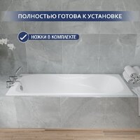 Ванна Lauter Regina 2101418 180x80 с сифоном 21Y32001 (матовый черный) - Превью изображения №8 — Интернет-магазин ПроЗаказ