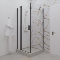 Душевой уголок Triton Йота-Блэк 90x90 (черный, с поддоном) - Превью изображения №2 — Интернет-магазин ПроЗаказ