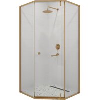 Душевой уголок RGW HO-088Gb 350608800-16 (золото браш/прозрачное стекло) - Превью изображения №1 — Интернет-магазин ПроЗаказ