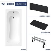 Ванна Lauter Sophia 160 21205160 (с ножками, черным подголовником и черным лиц.экраном) - Превью изображения №2 — Интернет-магазин ПроЗаказ