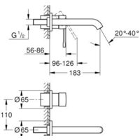 Смеситель Grohe Essence New 19408DL1+23571000 (теплый закат, матовый) - Превью изображения №2 — Интернет-магазин ПроЗаказ