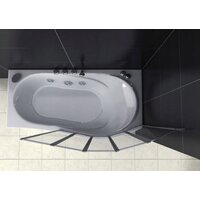 Стеклянная шторка для ванны Rea Idea 120 (хром/прозрачное стекло) - Превью изображения №2 — Интернет-магазин ПроЗаказ