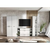 Шкаф распашной Стендмебель Денвер ШК 01 (белый/ателье светлое) - Превью изображения №3 — Интернет-магазин ПроЗаказ