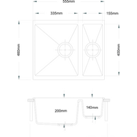 Кухонная мойка Longran Enigma ENG555.460 15 (sabbia/58) - Превью изображения №2 — Интернет-магазин ПроЗаказ