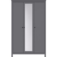 Шкаф распашной Mio Tesoro Сага 3 двери с зеркалом 2.08.01.040.4 (серый) - Превью изображения №2 — Интернет-магазин ПроЗаказ