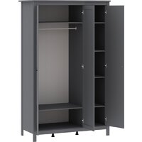 Шкаф распашной Mio Tesoro Сага 3 двери с зеркалом 2.08.01.040.4 (серый) - Превью изображения №3 — Интернет-магазин ПроЗаказ