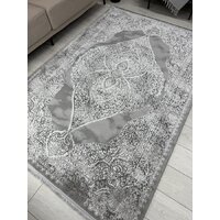 Ковер для жилой комнаты Radjab Carpet Афина Прямоугольник 9017A 12895RK (1.6x2.3, Grey/Cream) - Превью изображения №4 — Интернет-магазин ПроЗаказ