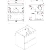  ЗОВ Тумба под умывальник Дион 60 D60LWP0M9003MKV5 (белый матовый) - Превью изображения №4 — Интернет-магазин ПроЗаказ