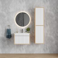  Onika Шкаф-полупенал Дайлер 35 403568 (белый/дуб сонома) - Превью изображения №5 — Интернет-магазин ПроЗаказ