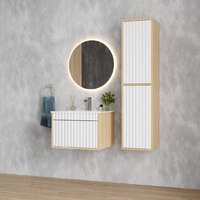  Onika Шкаф-полупенал Дайлер 35 403568 (белый/дуб сонома) - Превью изображения №6 — Интернет-магазин ПроЗаказ