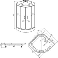 Душевая кабина Erlit ER3508P-C3-RUS 80x80 - Превью изображения №2 — Интернет-магазин ПроЗаказ
