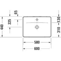 Умывальник Duravit D-Neo 0357600027 - Превью изображения №5 — Интернет-магазин ПроЗаказ