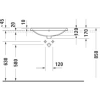 Умывальник Duravit D-Neo 0357600027 - Превью изображения №4 — Интернет-магазин ПроЗаказ