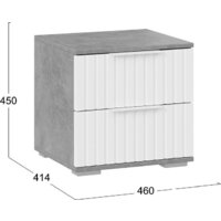 Тумба Трия Хилтон (ателье светлый/белый матовый) - Превью изображения №5 — Интернет-магазин ПроЗаказ
