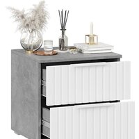 Тумба Трия Хилтон (ателье светлый/белый матовый) - Превью изображения №4 — Интернет-магазин ПроЗаказ