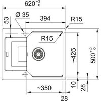 Кухонная мойка Franke Urban UBG 611-62 114.0697.753 (черный матовый) - Превью изображения №3 — Интернет-магазин ПроЗаказ