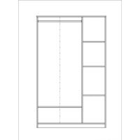 Шкаф распашной Mio Tesoro Сириус 3-х створчатый 1 ящик 2.02.01.030.3 (дуб сонома) - Превью изображения №4 — Интернет-магазин ПроЗаказ