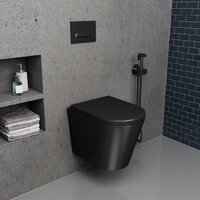 Унитаз подвесной D&K Venice DT1026025 (черный, сиденье микролифт) - Превью изображения №11 — Интернет-магазин ПроЗаказ