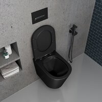 Унитаз подвесной D&K Venice DT1026025 (черный, сиденье микролифт) - Превью изображения №12 — Интернет-магазин ПроЗаказ