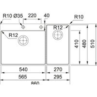 Кухонная мойка Franke Box Center BWX 220-54-27 TL 127.0538.259 - Превью изображения №4 — Интернет-магазин ПроЗаказ