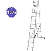 Новая высота NV 122 алюминиевая двухсекционная 2x12 ступеней