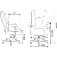 Офисное кресло Бюрократ T-9925WALNUT (черный) - Превью изображения №7 — Интернет-магазин ПроЗаказ