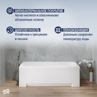 Ванна Lauter Bianca 140 21207140 (с каркасом и сифоном 21Y11021 матовый черный) - Превью изображения №6 — Интернет-магазин ПроЗаказ