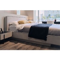 Кровать Ангстрем Милагро спальня с ПМ Малага-811.26 (М) (Simple 29/кашемир серый/оМ02) - Превью изображения №7 — Интернет-магазин ПроЗаказ