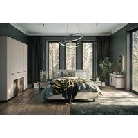 Кровать Ангстрем Милагро спальня с ПМ Малага-811.26 (М) (Simple 29/кашемир серый/оМ02) - Превью изображения №4 — Интернет-магазин ПроЗаказ