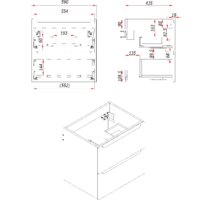  ЗОВ Тумба под умывальник Дион 60 D60LWP0M9003MKV5-HPL38T (туя/белый матовый) - Превью изображения №4 — Интернет-магазин ПроЗаказ