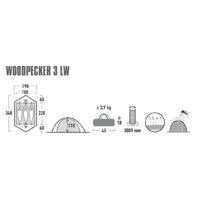 Треккинговая палатка High Peak Woodpecker 3 LW (зеленый) - Превью изображения №9 — Интернет-магазин ПроЗаказ