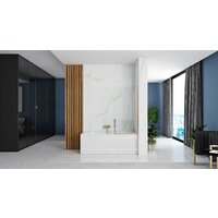 Стеклянная шторка для ванны Rea Elegant 80 (золото/прозрачное стекло) - Превью изображения №2 — Интернет-магазин ПроЗаказ