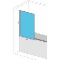 Стеклянная шторка для ванны Rea Elegant 80 (золото/прозрачное стекло) - Превью изображения №5 — Интернет-магазин ПроЗаказ