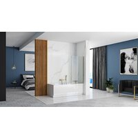 Стеклянная шторка для ванны Rea Elegant 80 (золото/прозрачное стекло) - Превью изображения №4 — Интернет-магазин ПроЗаказ