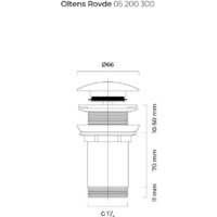 Донный клапан Oltens Rovde 05200300 - Превью изображения №2 — Интернет-магазин ПроЗаказ