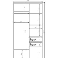 Шкаф-купе Рэйгрупп 120450 TTX Elgon РГ-06.04 (дуб торонто/хром) - Превью изображения №5 — Интернет-магазин ПроЗаказ