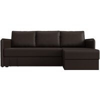 Угловой диван Лига диванов Слим правый (экокожа коричневый) - Превью изображения №2 — Интернет-магазин ПроЗаказ