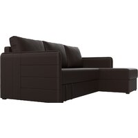 Угловой диван Лига диванов Слим правый (экокожа коричневый) - Превью изображения №3 — Интернет-магазин ПроЗаказ