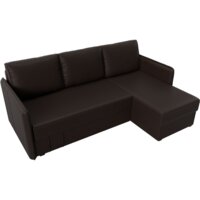 Угловой диван Лига диванов Слим правый (экокожа коричневый) - Превью изображения №4 — Интернет-магазин ПроЗаказ