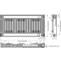 Стальной панельный радиатор Лидея ЛК 11-505 тип 11 500x500 - Превью изображения №5 — Интернет-магазин ПроЗаказ