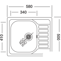 Кухонная мойка Kromevye Triton EC 196 D - Превью изображения №2 — Интернет-магазин ПроЗаказ