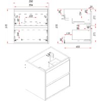  ЗОВ Тумба под умывальник Парма 60 P60LA0MAMC1B (аттик) - Превью изображения №3 — Интернет-магазин ПроЗаказ