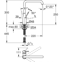 Смеситель Grohe Essence 30269A00 (тёмный графит) - Превью изображения №2 — Интернет-магазин ПроЗаказ