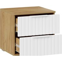 Тумба Трия Хилтон (дуб крафт золотой/белый матовый) - Превью изображения №2 — Интернет-магазин ПроЗаказ