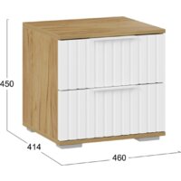 Тумба Трия Хилтон (дуб крафт золотой/белый матовый) - Превью изображения №5 — Интернет-магазин ПроЗаказ