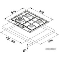 Варочная панель Franke FHTL 604 3G TC OA C - Превью изображения №2 — Интернет-магазин ПроЗаказ