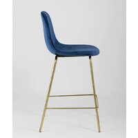 Стул Stool Group Валенсия SN полубарный OS-001CB HLR-64 (велюр синий/ножки золото) - Превью изображения №4 — Интернет-магазин ПроЗаказ